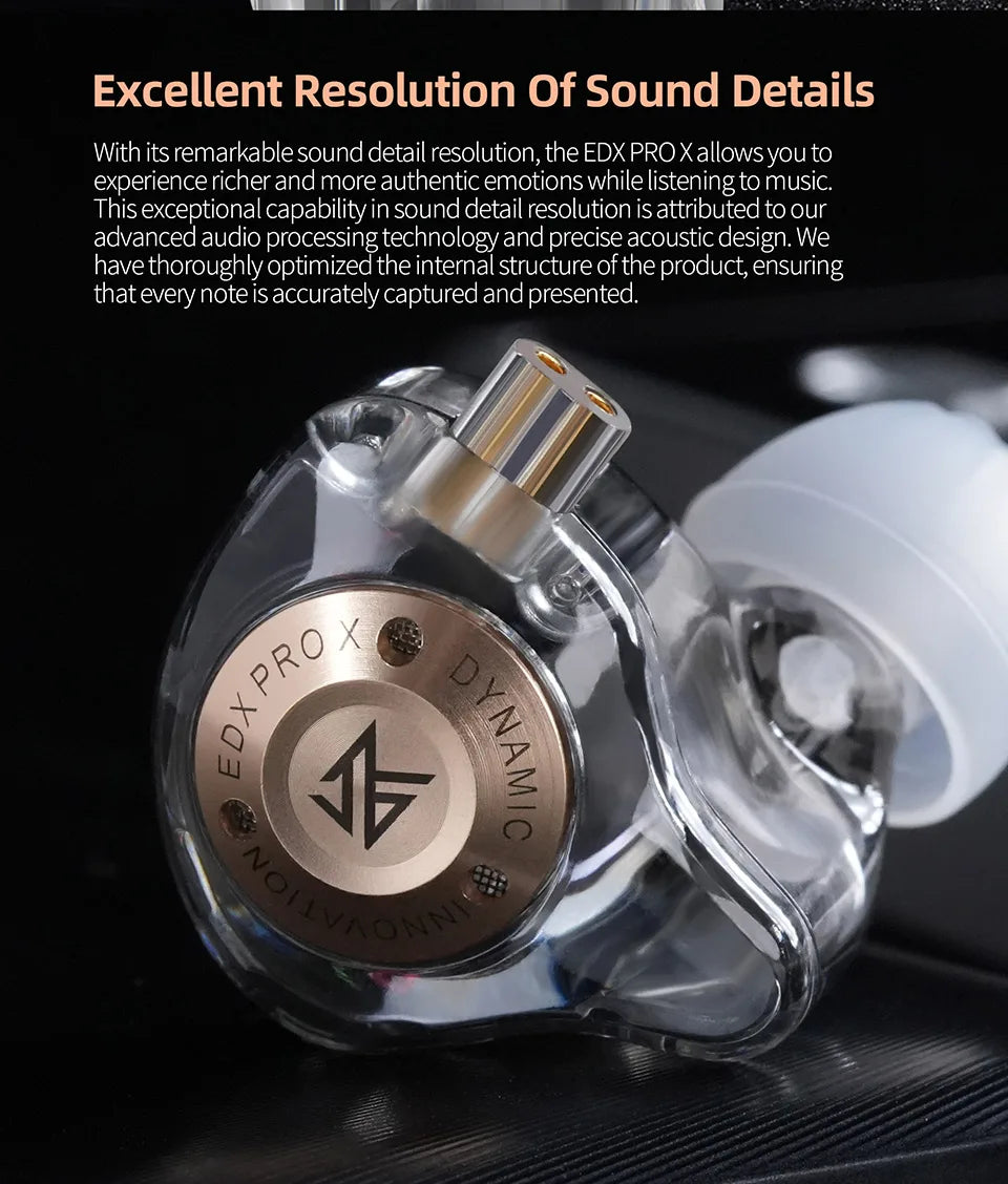 KZ EDX Pro X In-Ear Headphones – Hi-Fi Bass Earphones