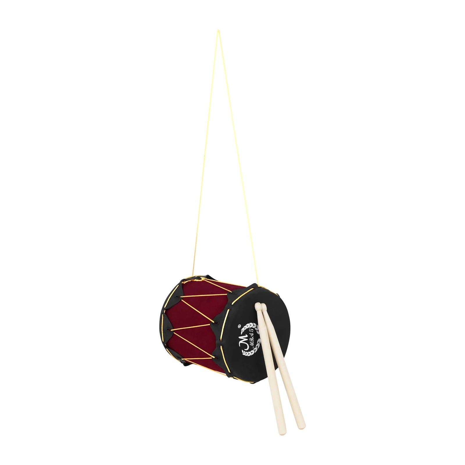 M MBAT Indian Tambourine Drum – Rubber Skin with Sticks