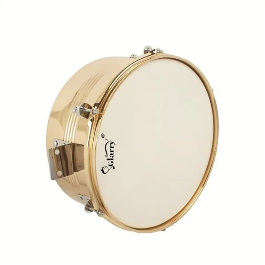 Glarry 13/14" Timbales Drum Set – Golden with Stand & Cowbell