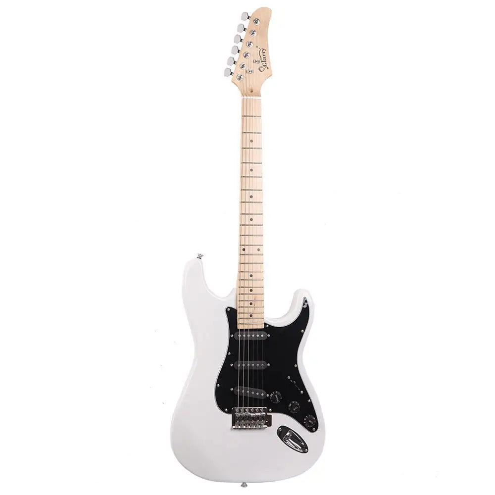 Glarry 6-String Right-Handed Bass Guitar Kit – White with Bag