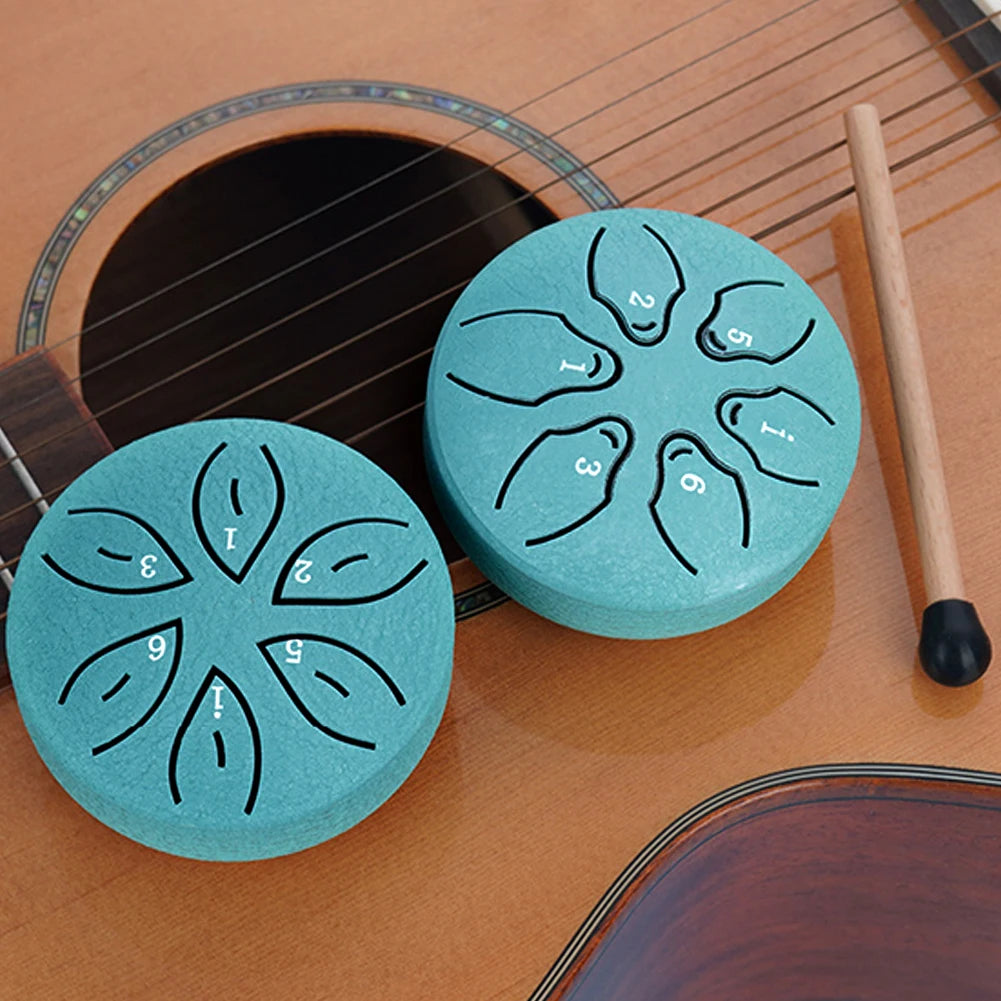 3" Steel Tongue Drum – 6 Notes Hand Pan for Meditation & Yoga
