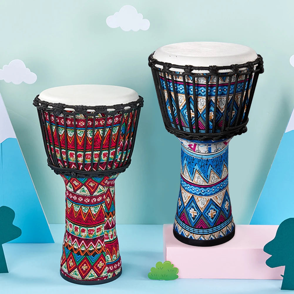 8" Colorful Djembe Drum – Goatskin Hand Percussion