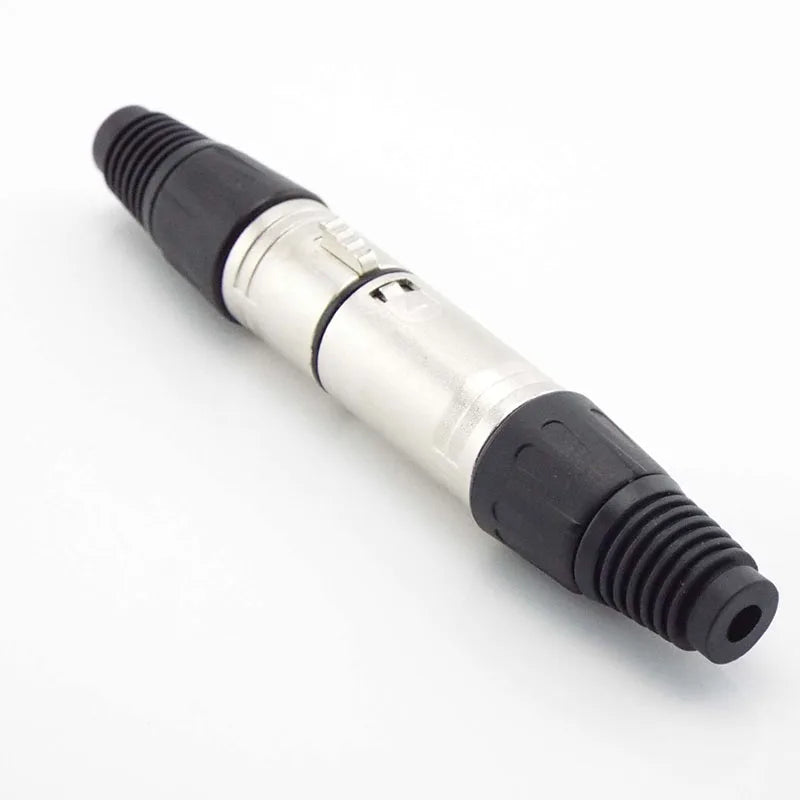 3-Pin/4-Pin XLR Audio Cable Connector – Mic Male Plug & Female Jack Adapter