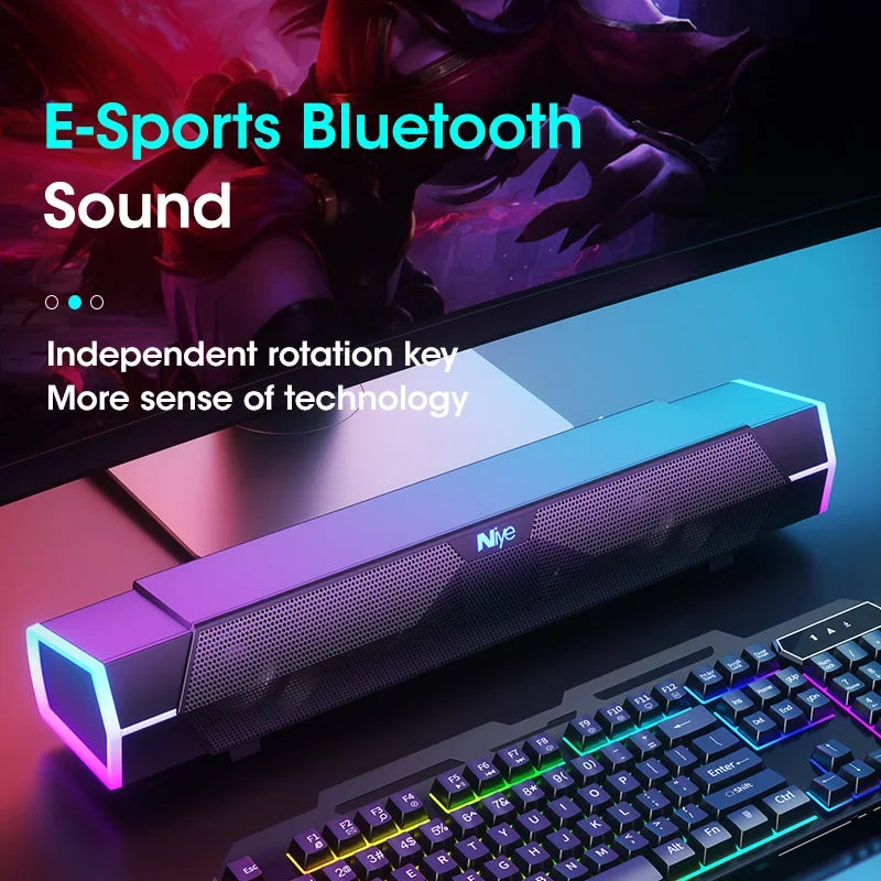 4D Bluetooth 5.0 Soundbar – Stereo Speakers with Subwoofer