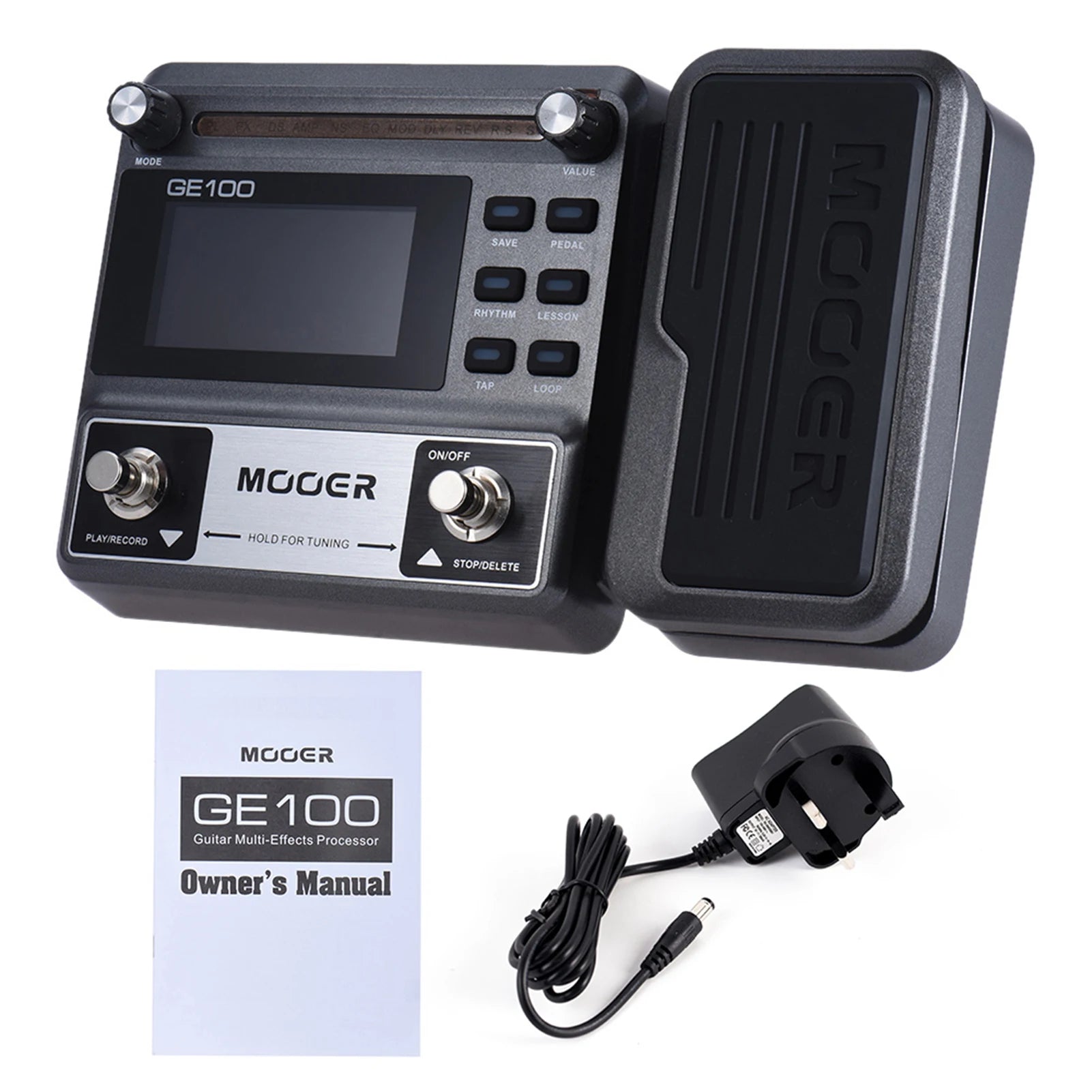 MOOER GE100 Guitar Multi-Effects Processor – Loop Recording & Tuner