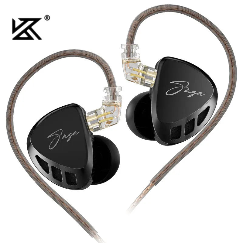 KZ Saga In-Ear Earphones – HiFi Stereo Bass with 2-Pin Cable