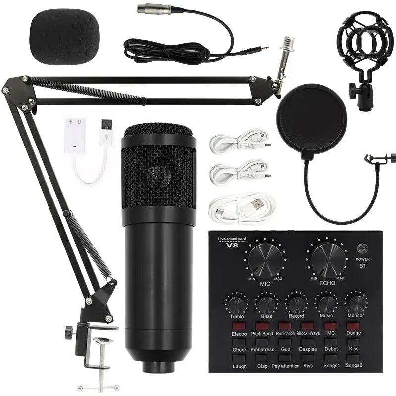 BM-800 Condenser Microphone – Studio Mic for Karaoke, Gaming & Recording