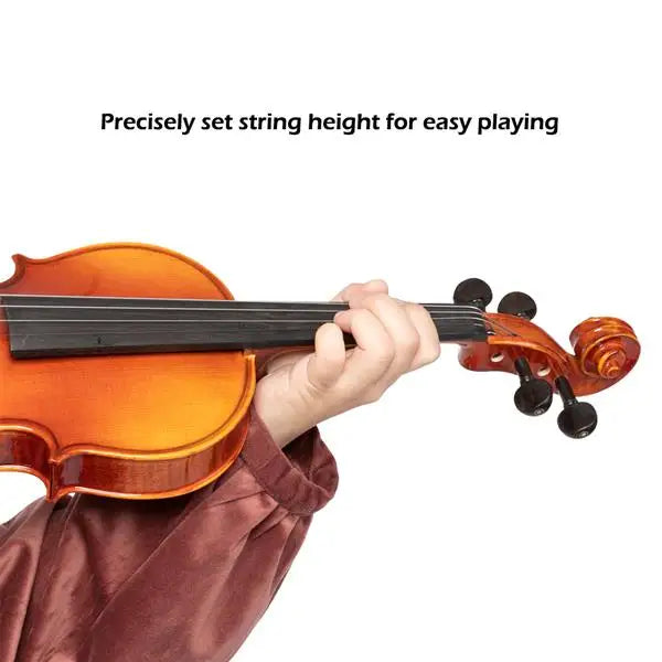 4/4 Spruce Violin – Natural Wood with Rectangular Case & Octagonal Bow