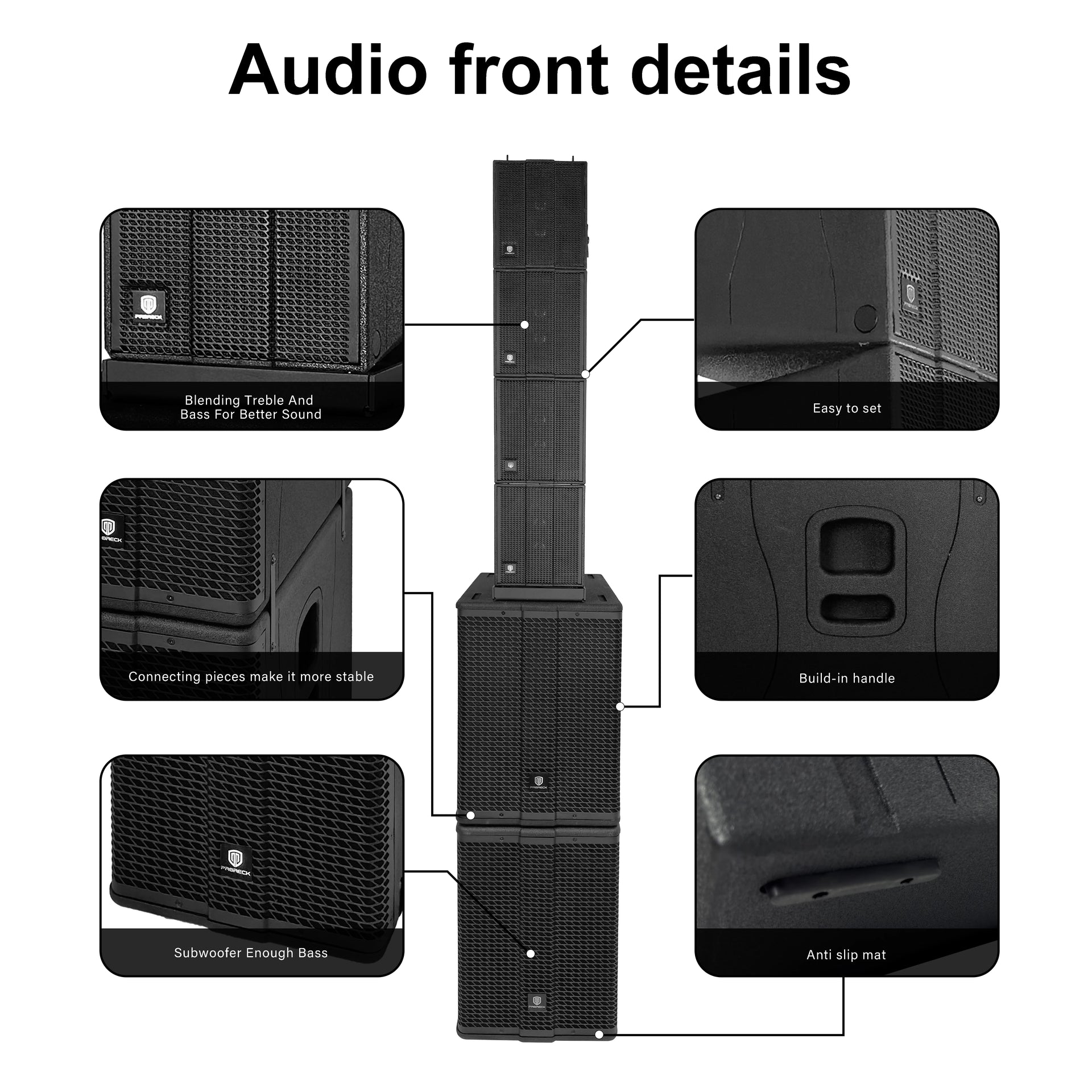 PRORECK 8000W Line Array PA System – Dual 12" Subwoofers