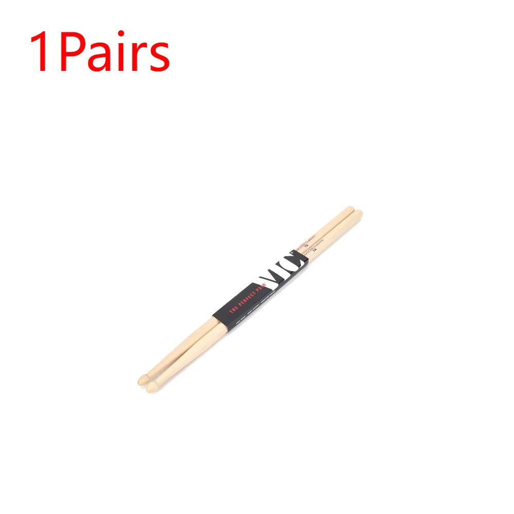 10-Piece American Hickory Drumsticks – Jazz & Multi-Use