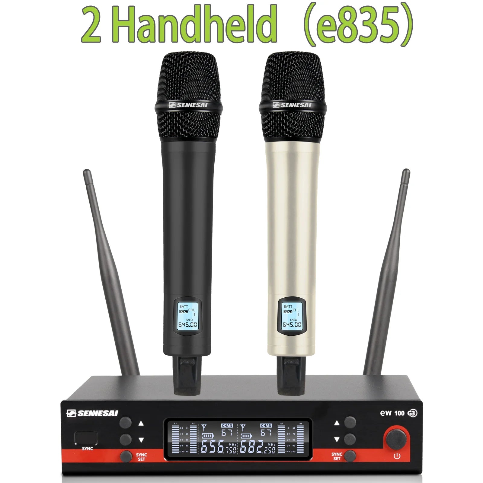 SENNESAI EW100G3 Dual Wireless Microphone System – UHF 2-Channel