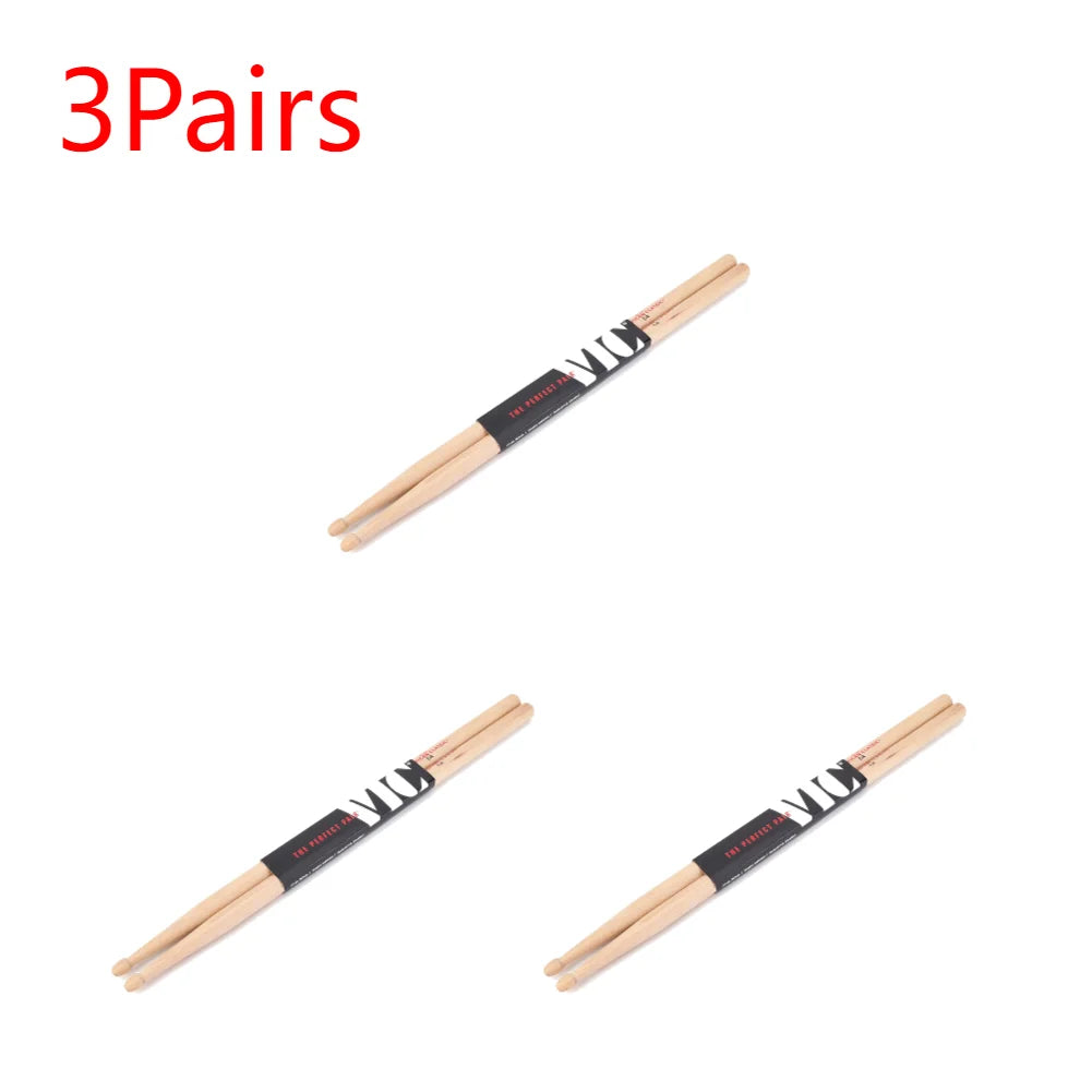 10-Piece American Hickory Drumsticks – Jazz & Multi-Use