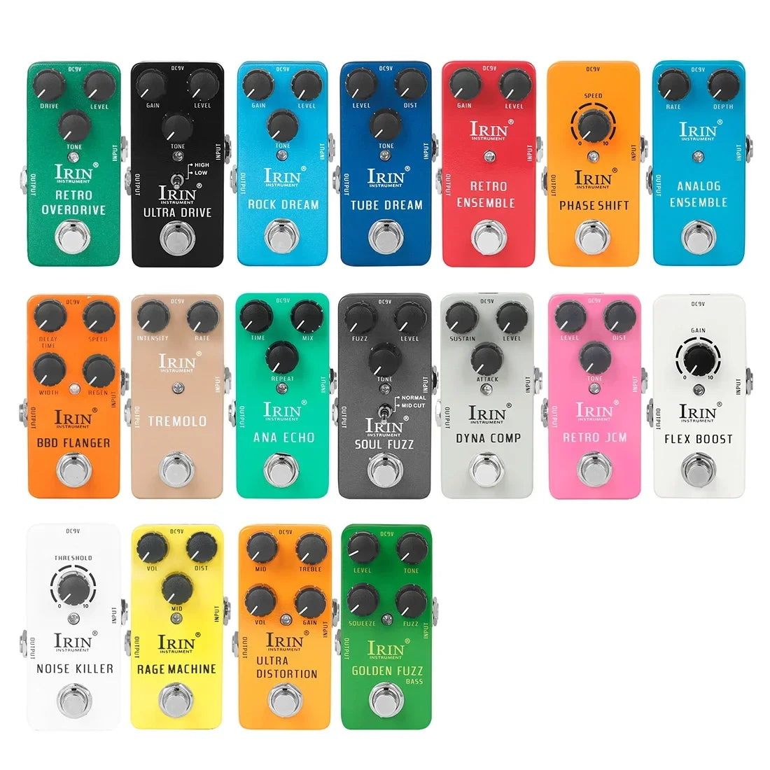 IRIN Aluminium Guitar Pedal – Vintage & Multi-Effects