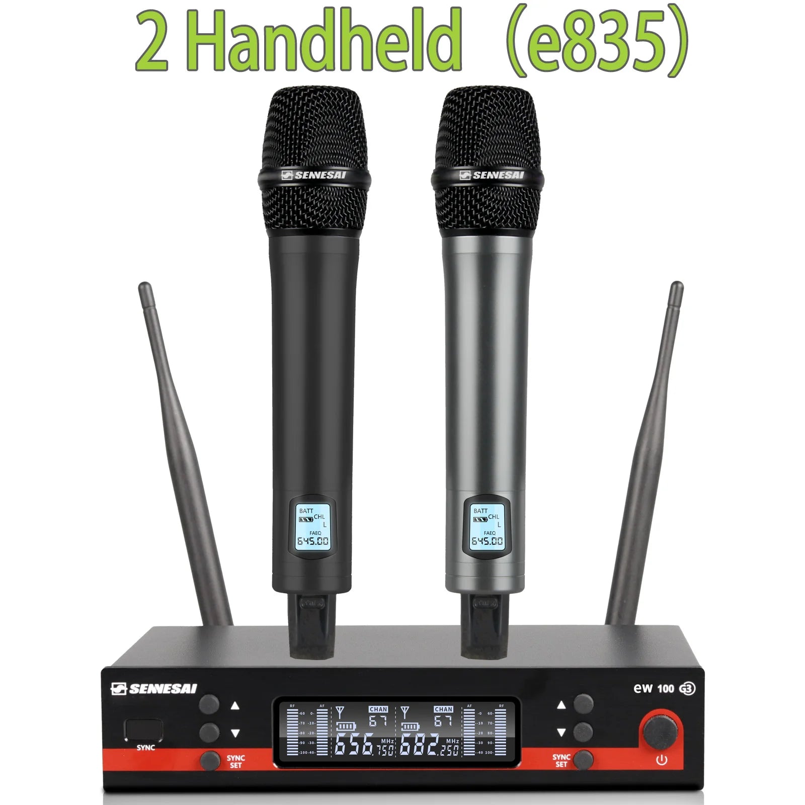 SENNESAI EW100G3 Dual Wireless Microphone System – UHF 2-Channel