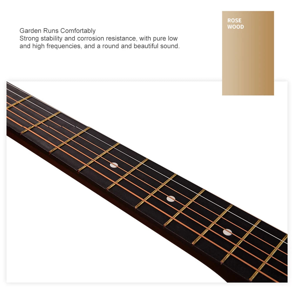 38" Student Acoustic Guitar Starter Kit – Basswood for Kids & Beginners