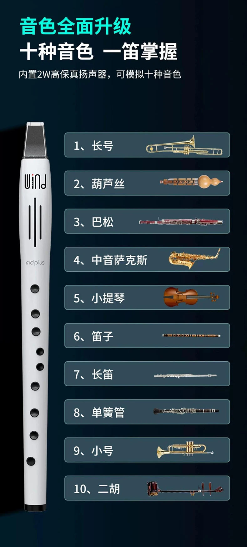 Mini Digital Pocket Saxophone – Multi-Instrument Sound Imitation