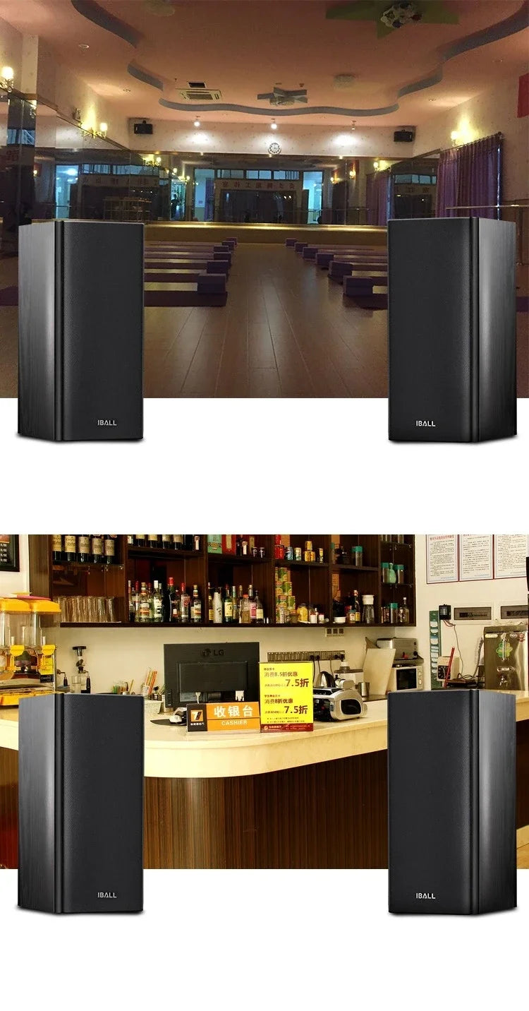 IBALL-X5 4" Bookshelf Speakers – Powered Studio Monitors 60W Pair