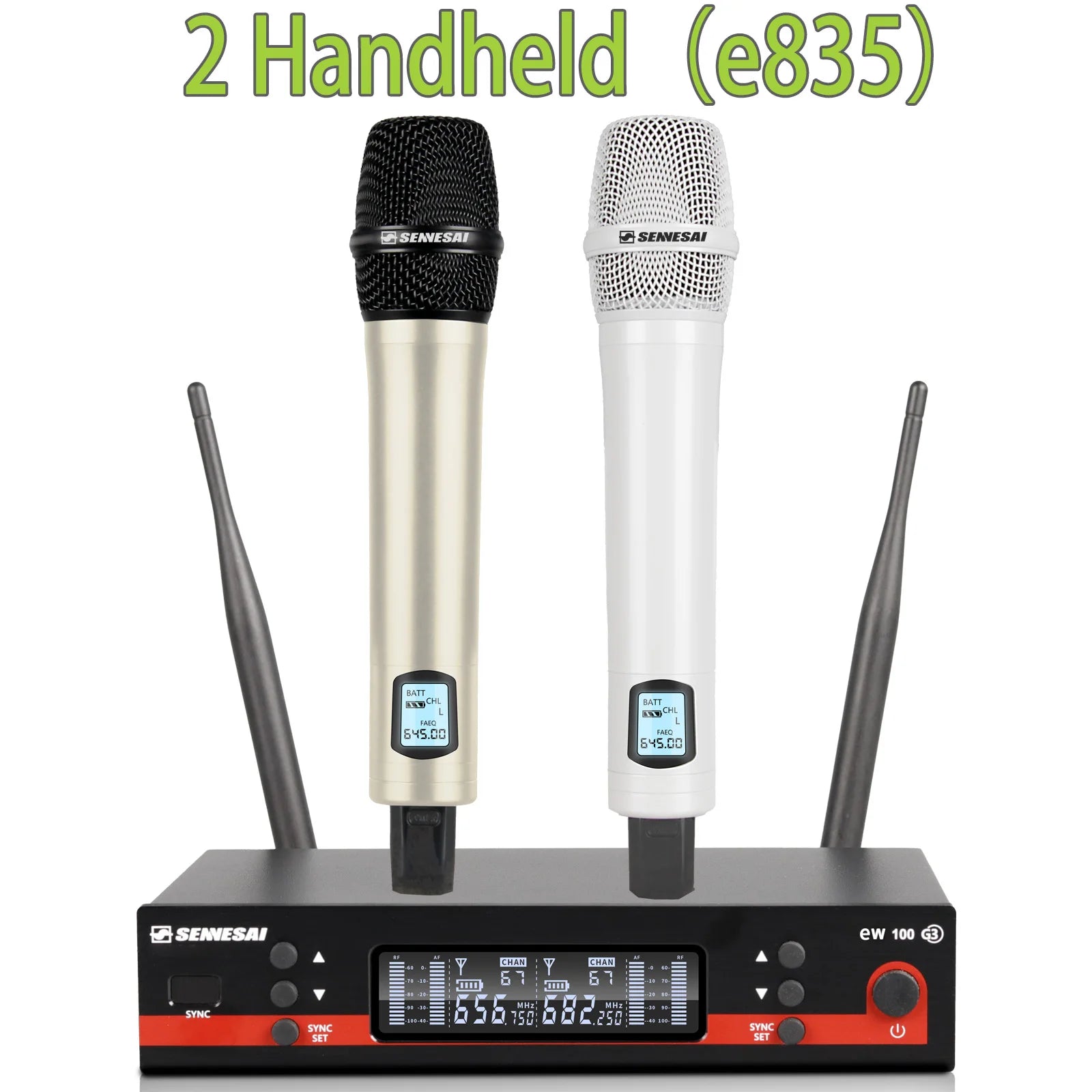 SENNESAI EW100G3 Dual Wireless Microphone System – UHF 2-Channel