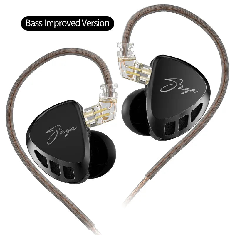 KZ Saga In-Ear Earphones – HiFi Stereo Bass with 2-Pin Cable