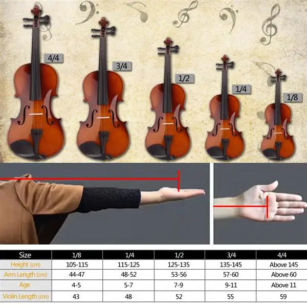 1/4 Acoustic Violin Set – Pink with Case & Bow