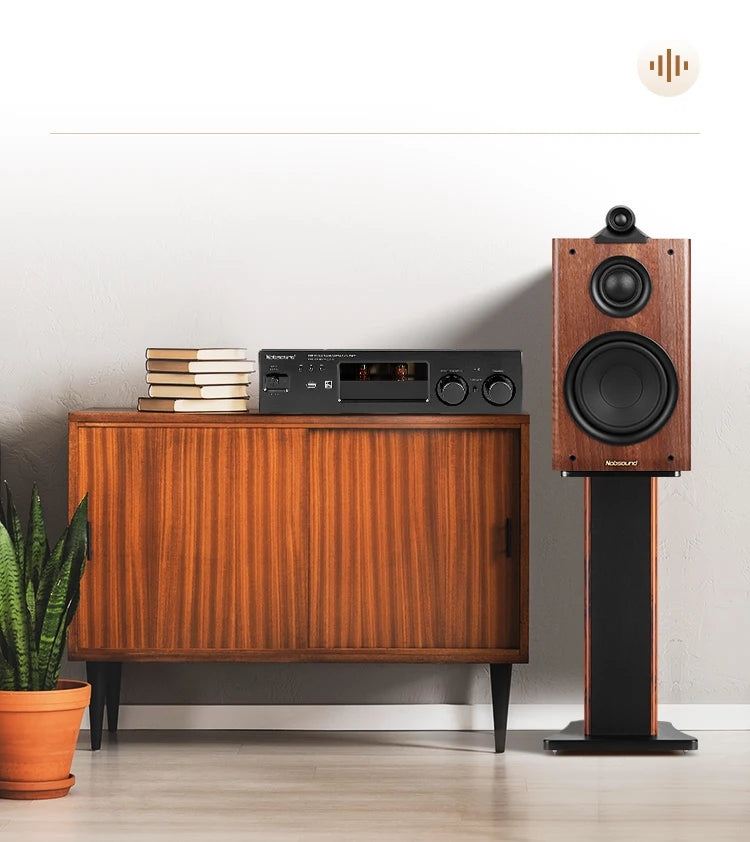 HiFi 6.5" Three-Way Passive Bookshelf Speaker – 120W Home Theater Audio