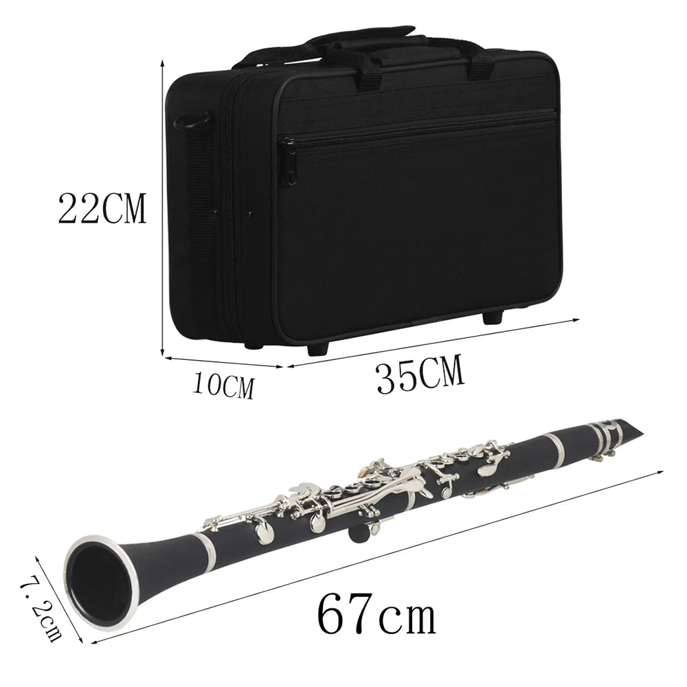 SLADE Bb Clarinet – 17-Key Bakelite Woodwind Instrument with Box & Reed