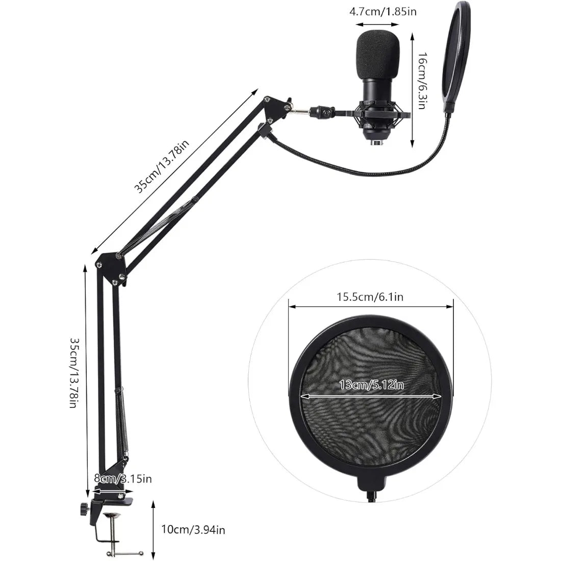 Podcast Sound Card Bundle – BM800 Mic with 192kHz Audio & Effects