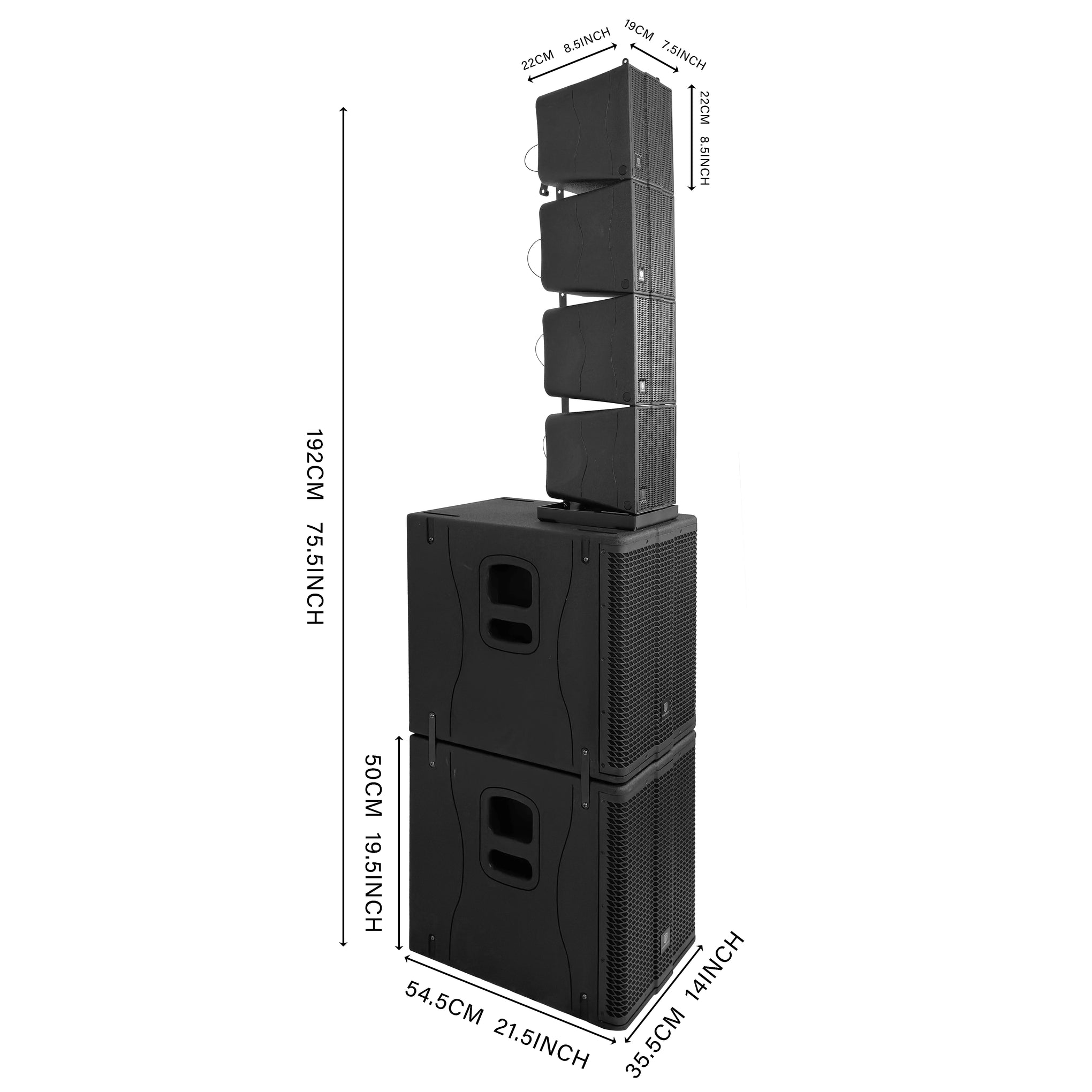 PRORECK 8000W Line Array PA System – Dual 12" Subwoofers