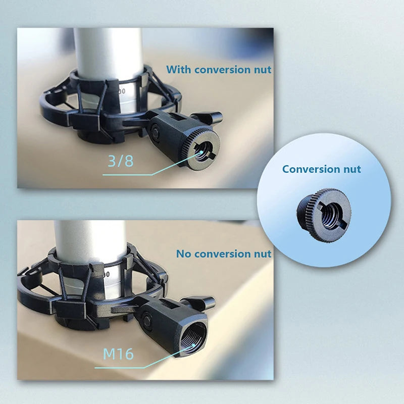 Universal Condenser Mic Shock Mount – Studio Holder for Large Diaphragm Mics