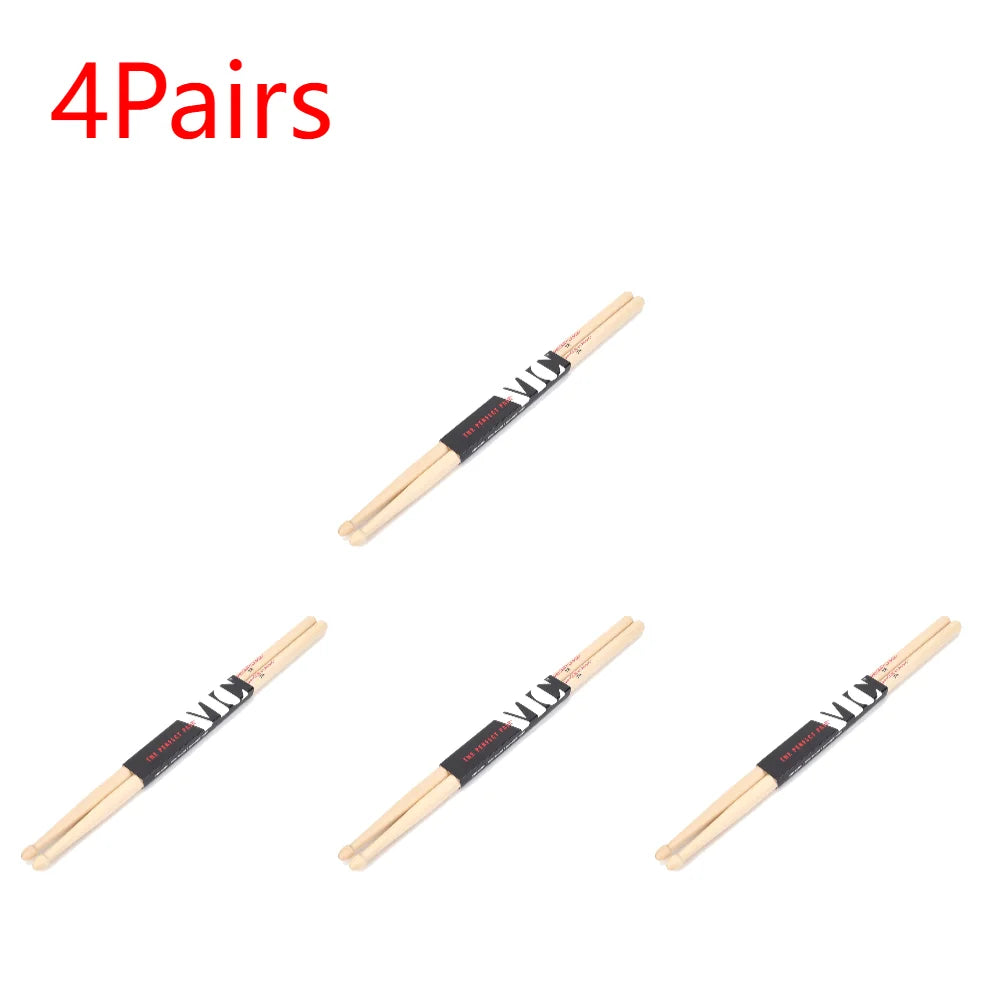 10-Piece American Hickory Drumsticks – Jazz & Multi-Use